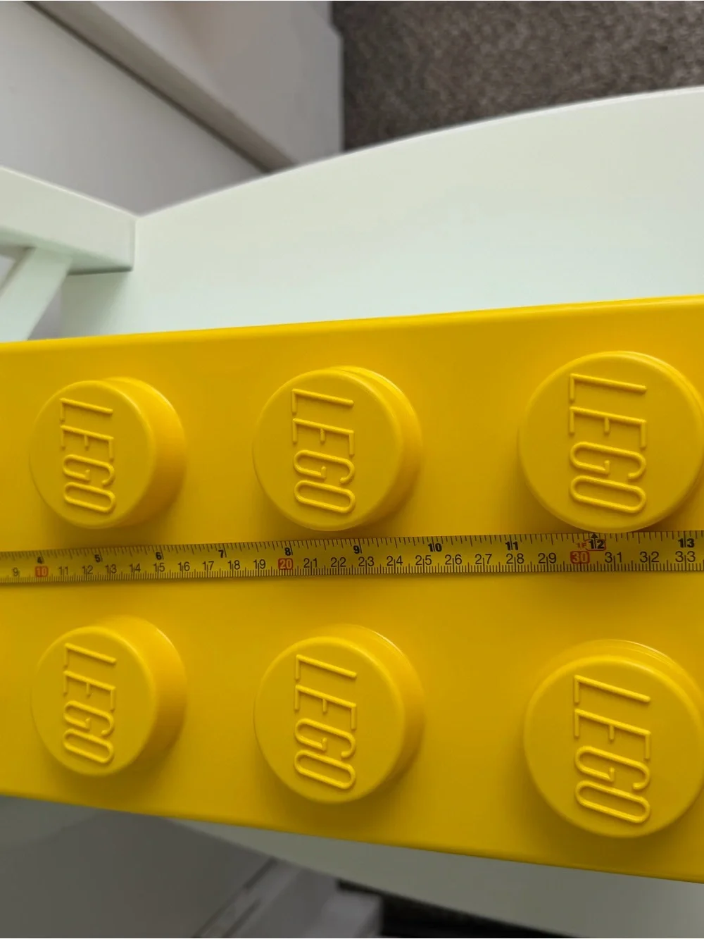 LEGO 8 Stud Storage Brick Large Yellow Blue Toy Organizer Box